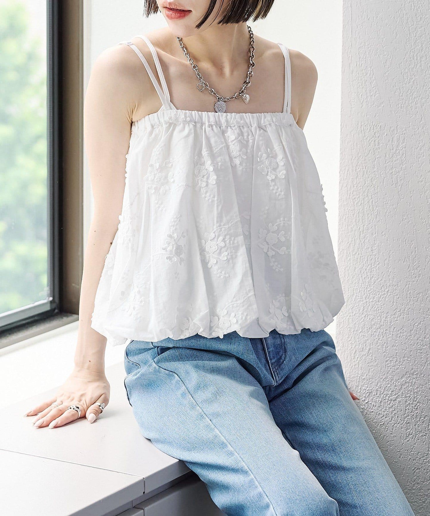 2WAY 氣球廓形 蕾絲 吊帶背心