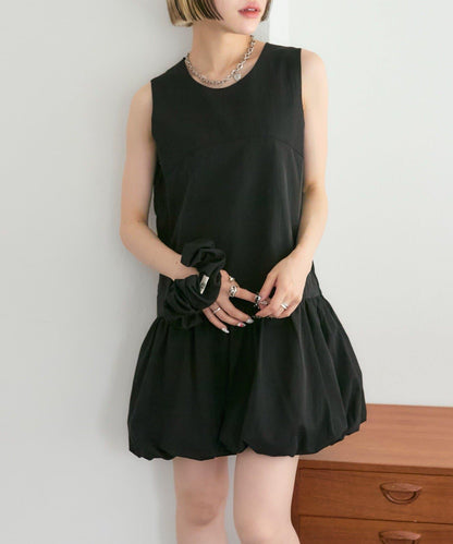 褶皺領 氣球廓形 連衣裙