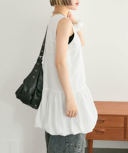 褶皺領 氣球廓形 連衣裙