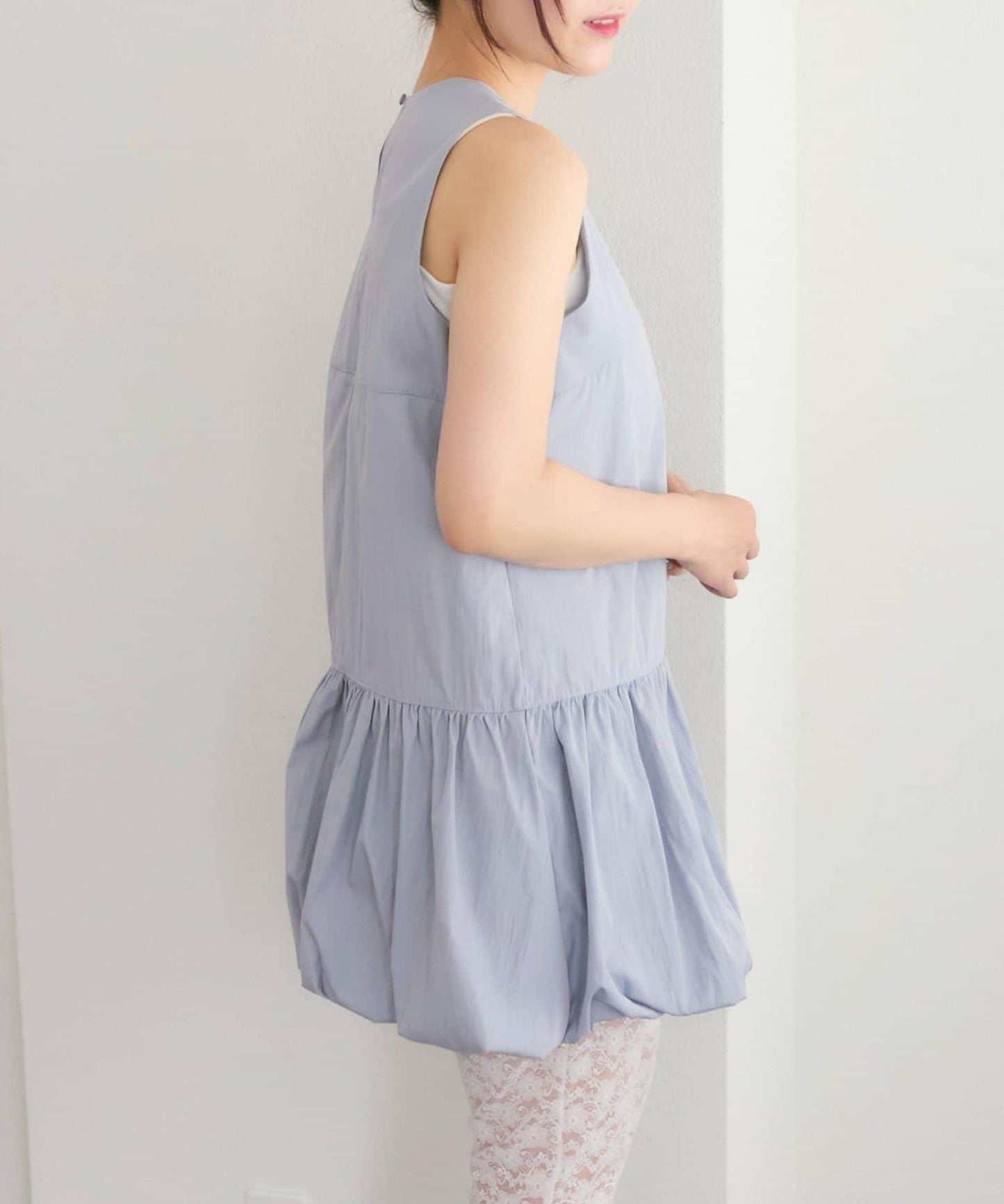 褶皺領 氣球廓形 連衣裙