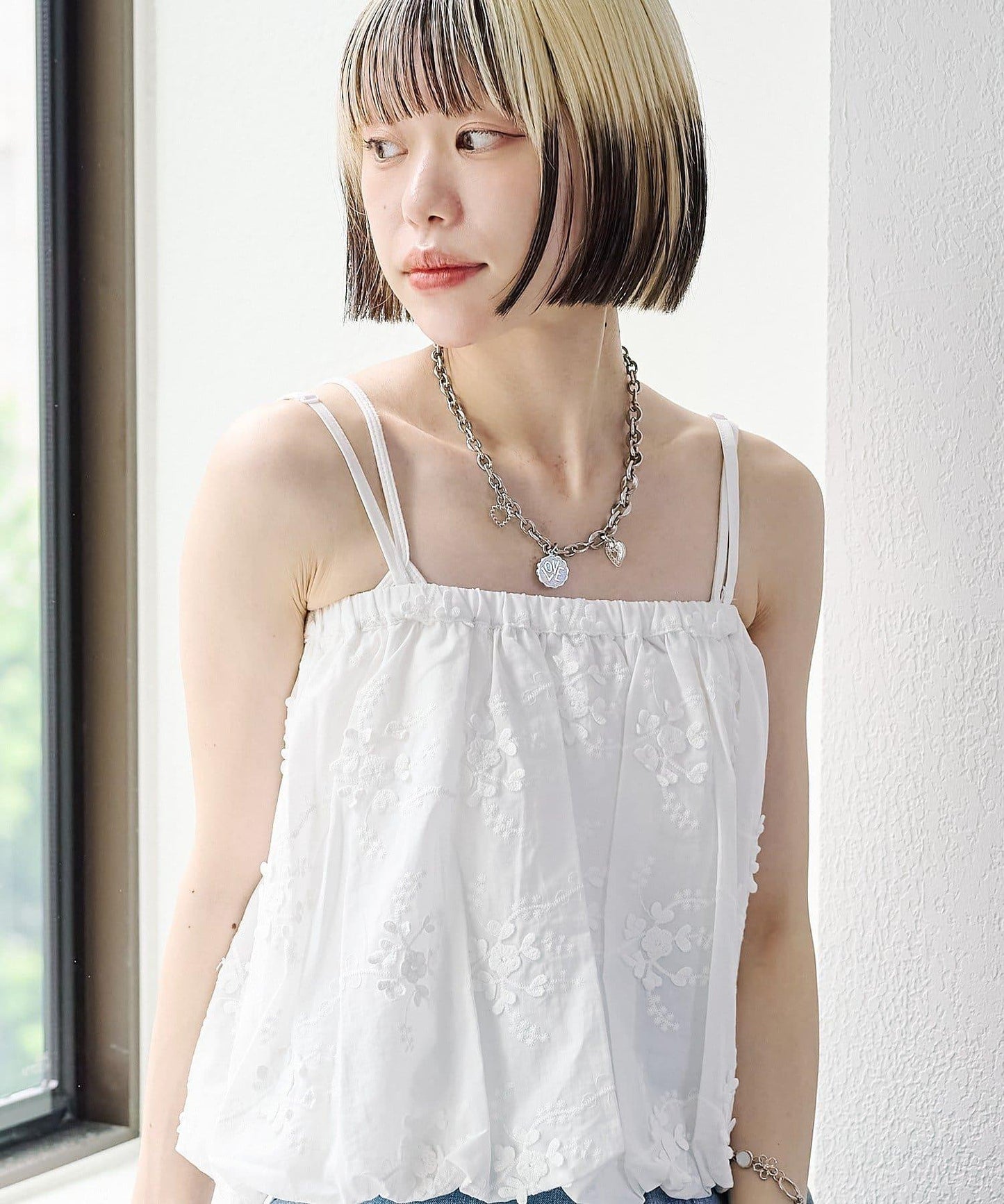 2WAY 氣球廓形 蕾絲 吊帶背心