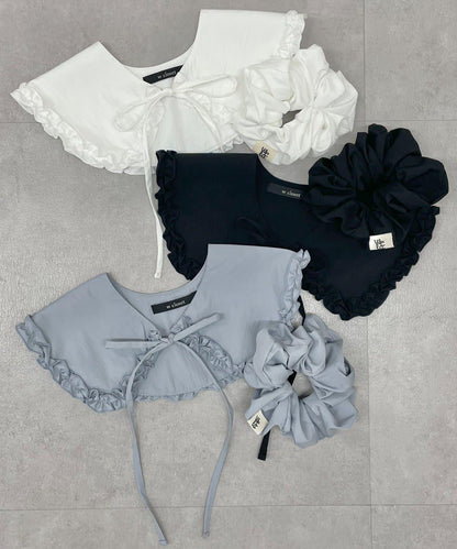 褶皺領 氣球廓形 連衣裙