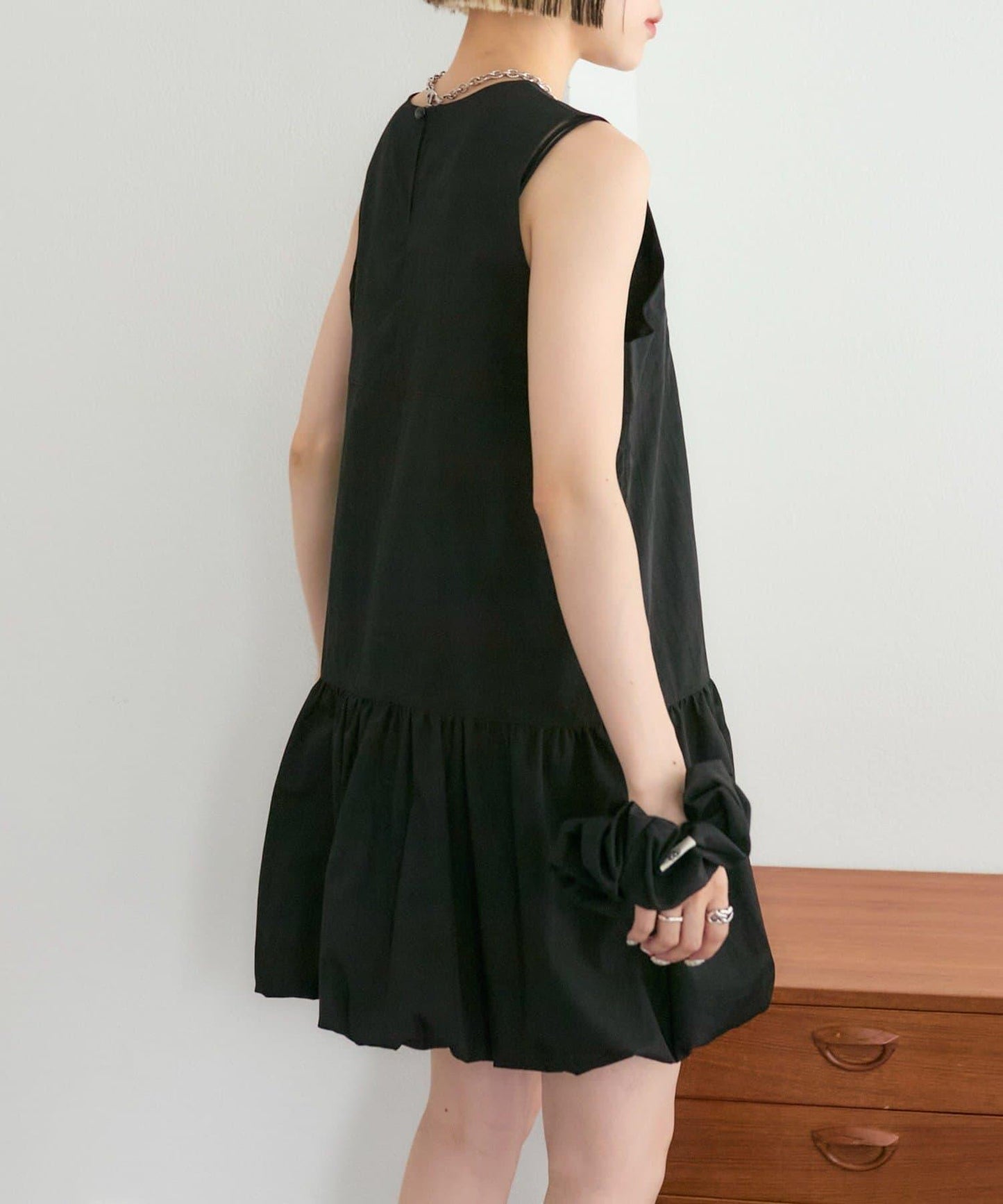 褶皺領 氣球廓形 連衣裙