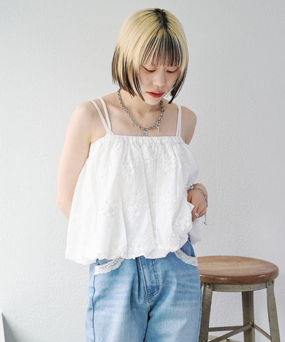 2WAY 氣球廓形 蕾絲 吊帶背心