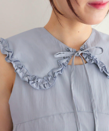 褶皺領 氣球廓形 連衣裙