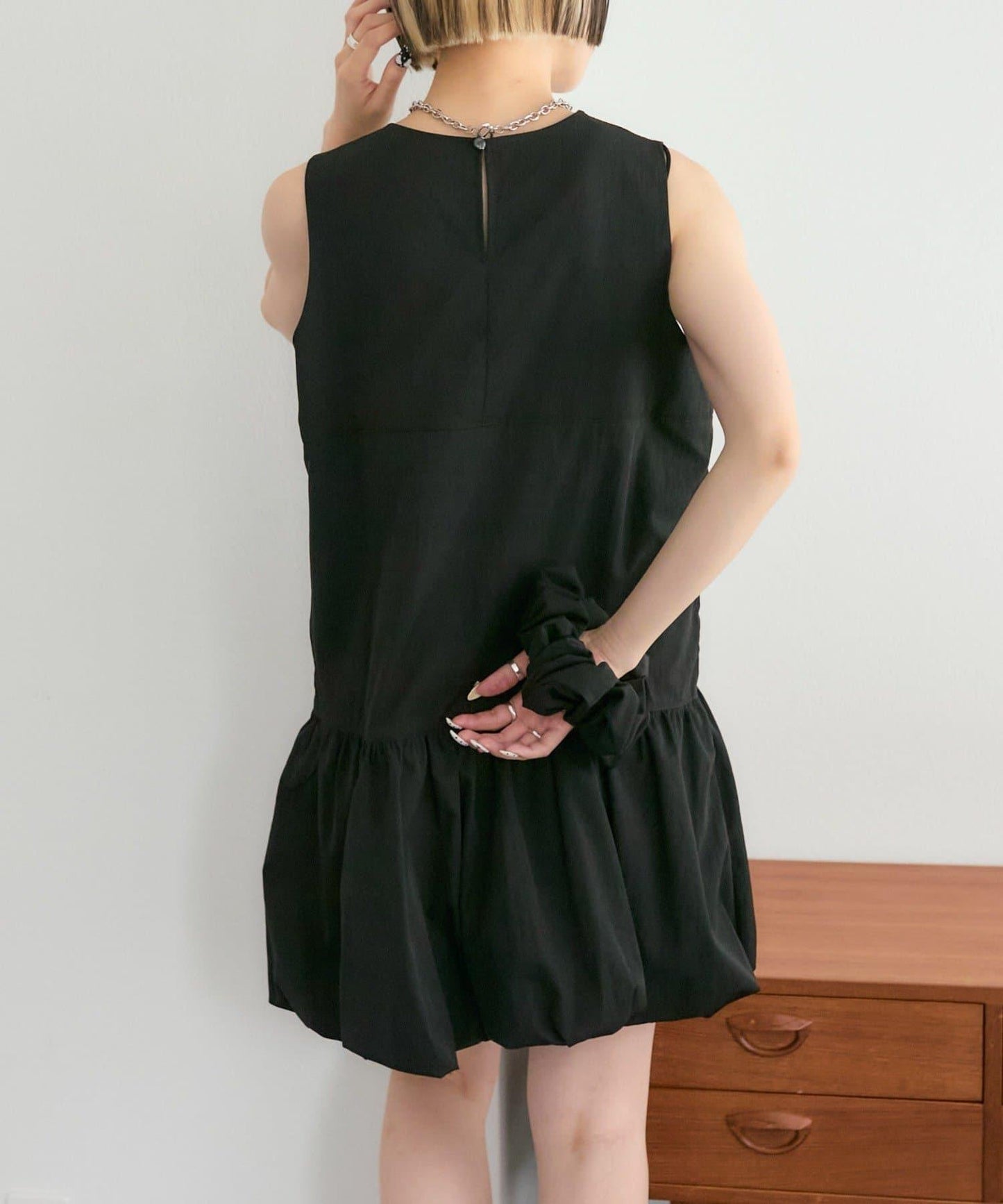 褶皺領 氣球廓形 連衣裙