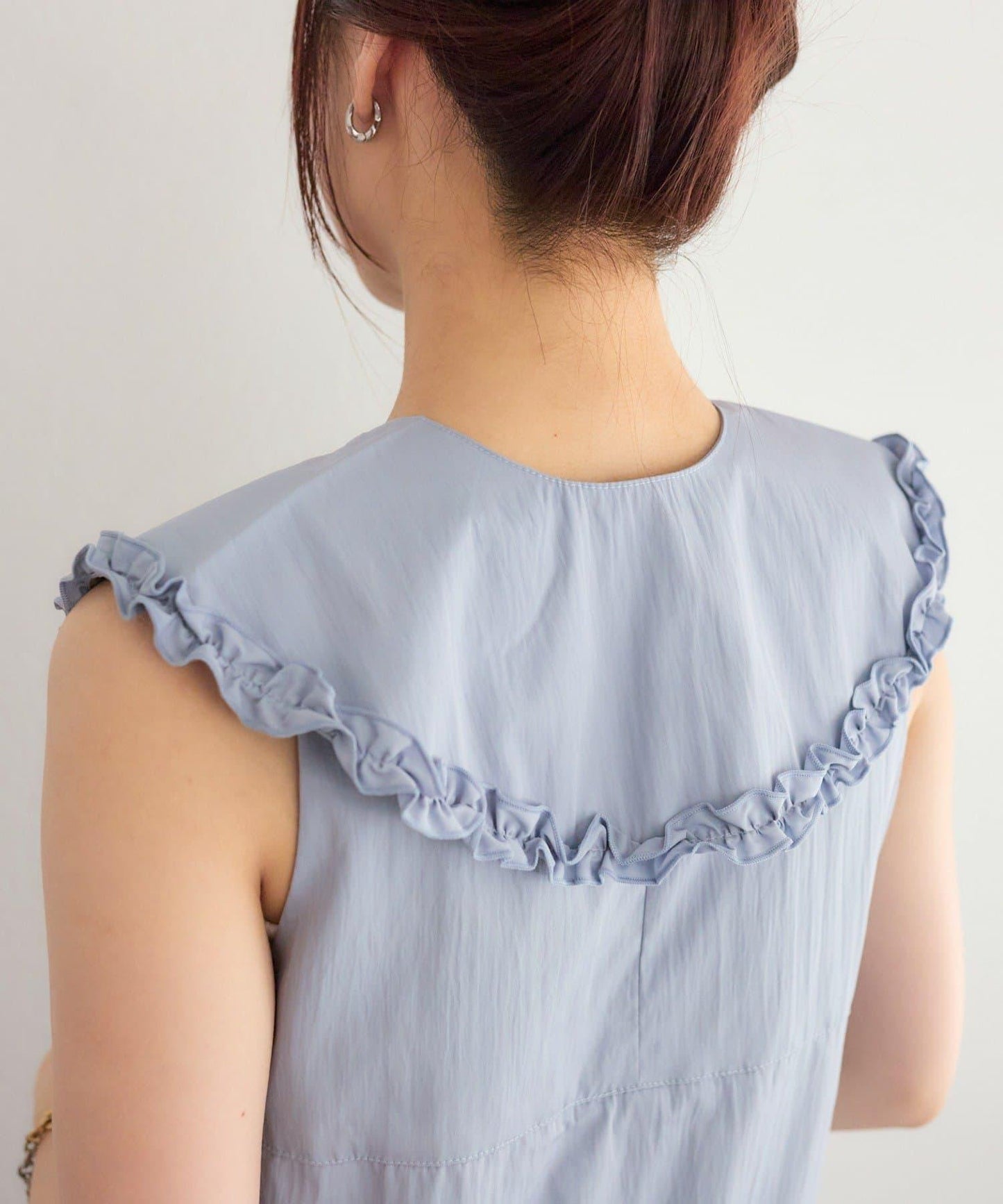 褶皺領 氣球廓形 連衣裙