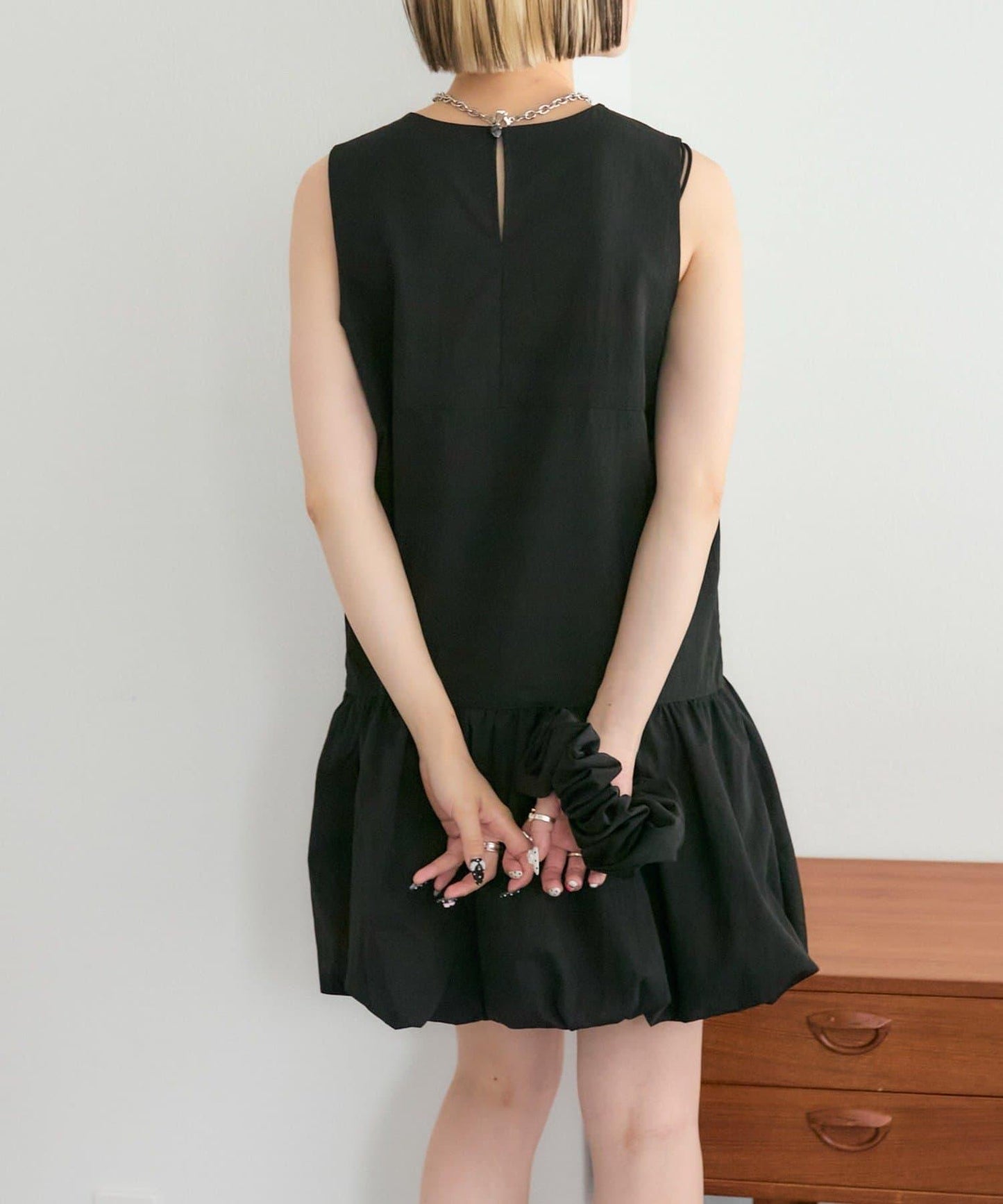 褶皺領 氣球廓形 連衣裙