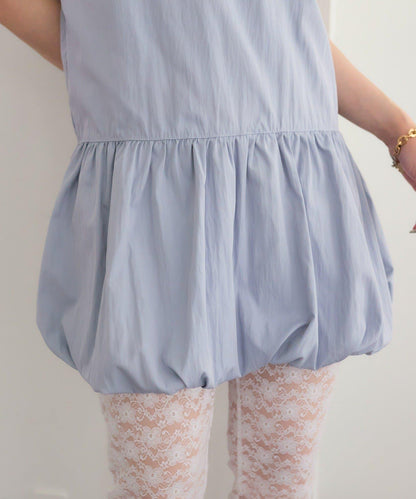 褶皺領 氣球廓形 連衣裙