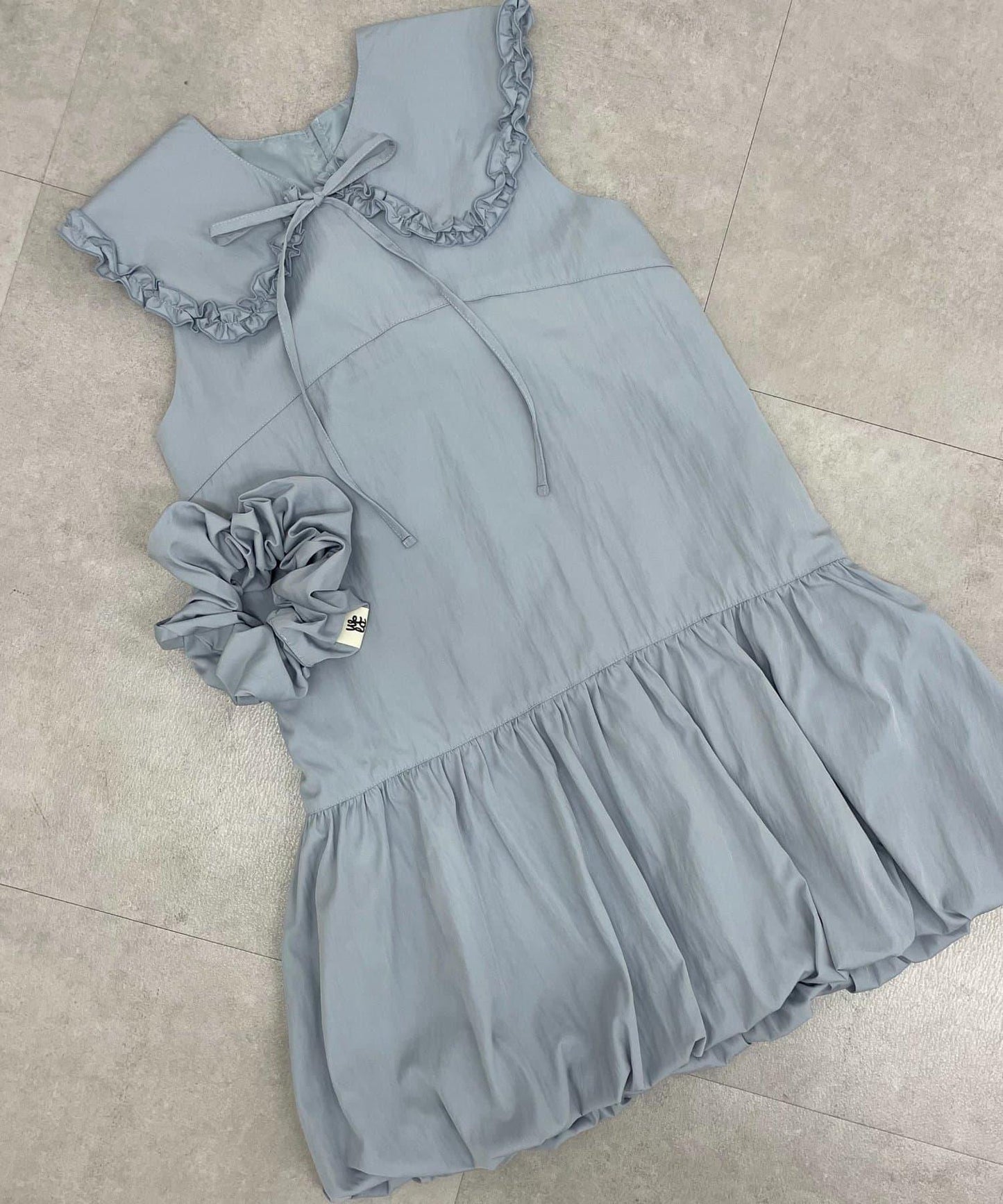 褶皺領 氣球廓形 連衣裙