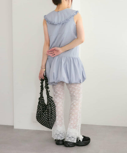 褶皺領 氣球廓形 連衣裙