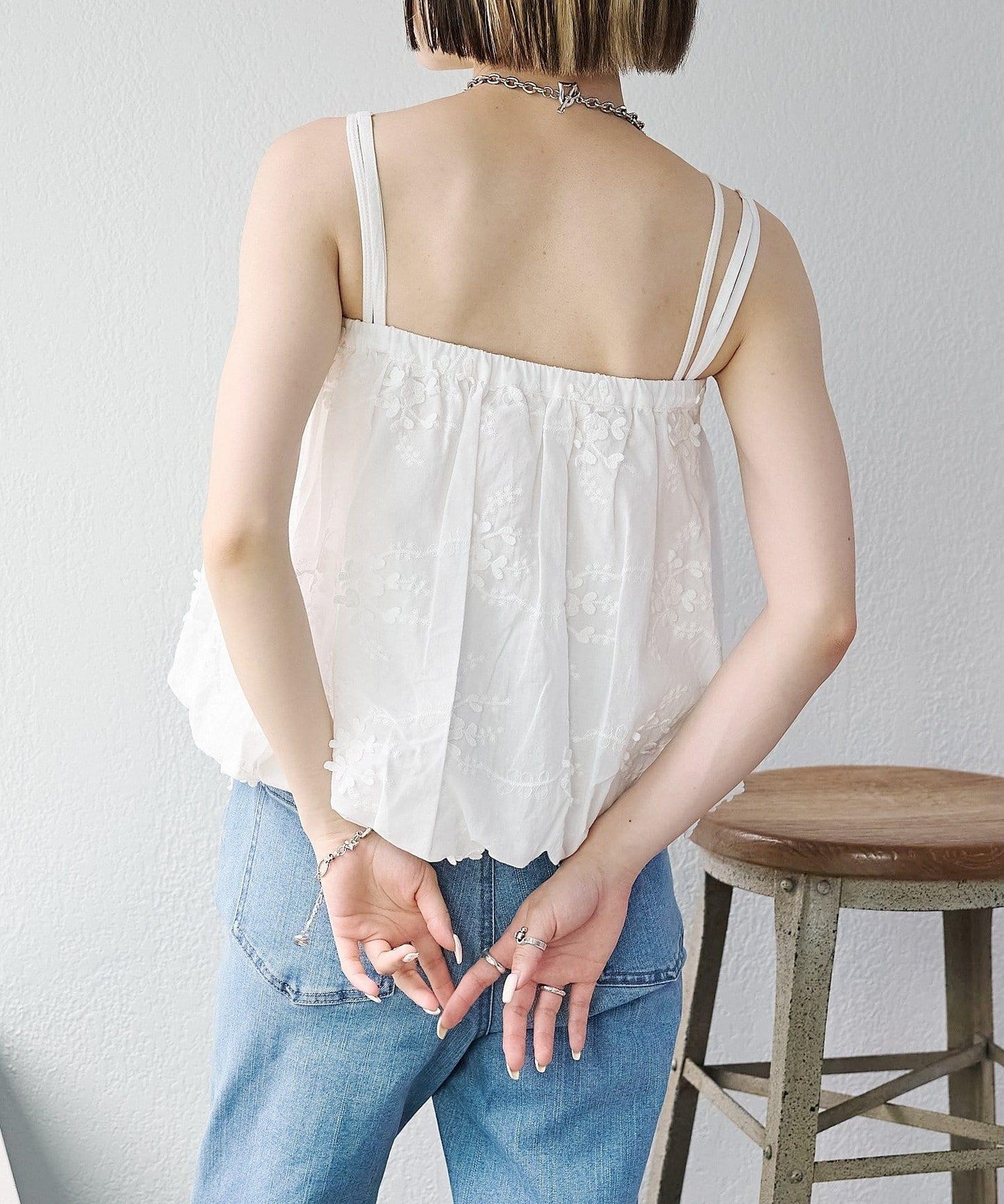 2WAY 氣球廓形 蕾絲 吊帶背心