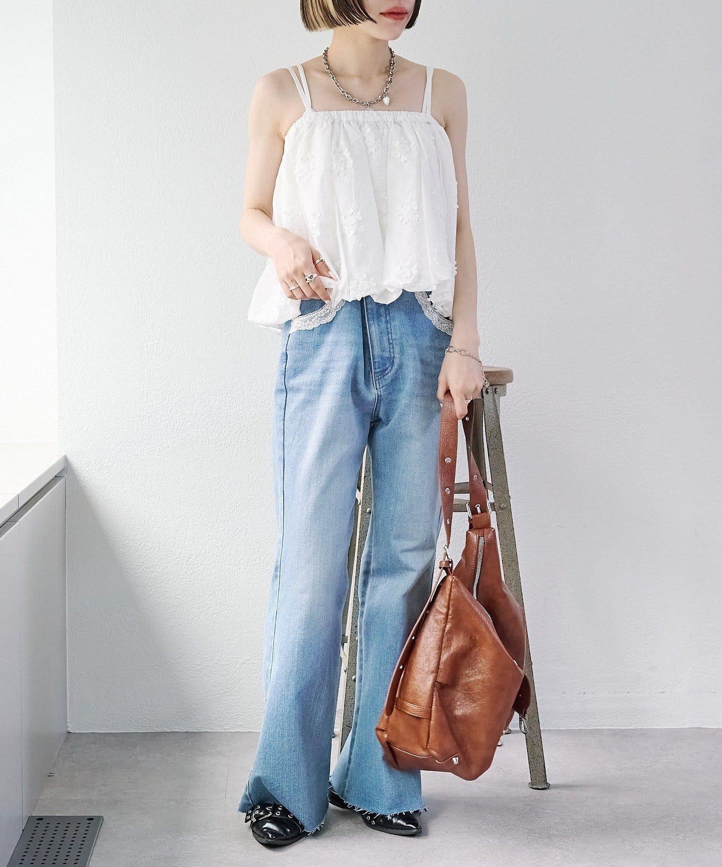 2WAY 氣球廓形 蕾絲 吊帶背心