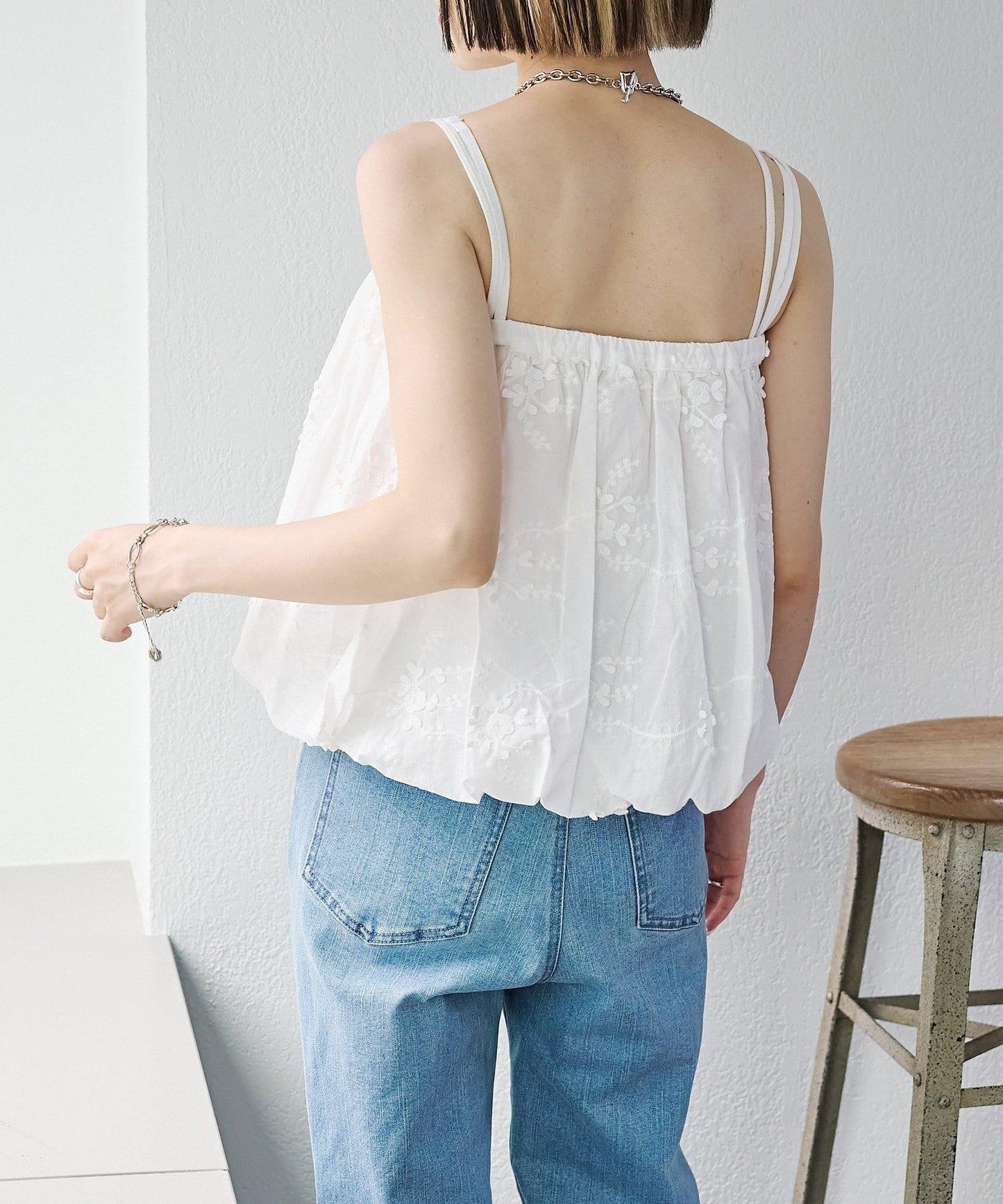 2WAY 氣球廓形 蕾絲 吊帶背心