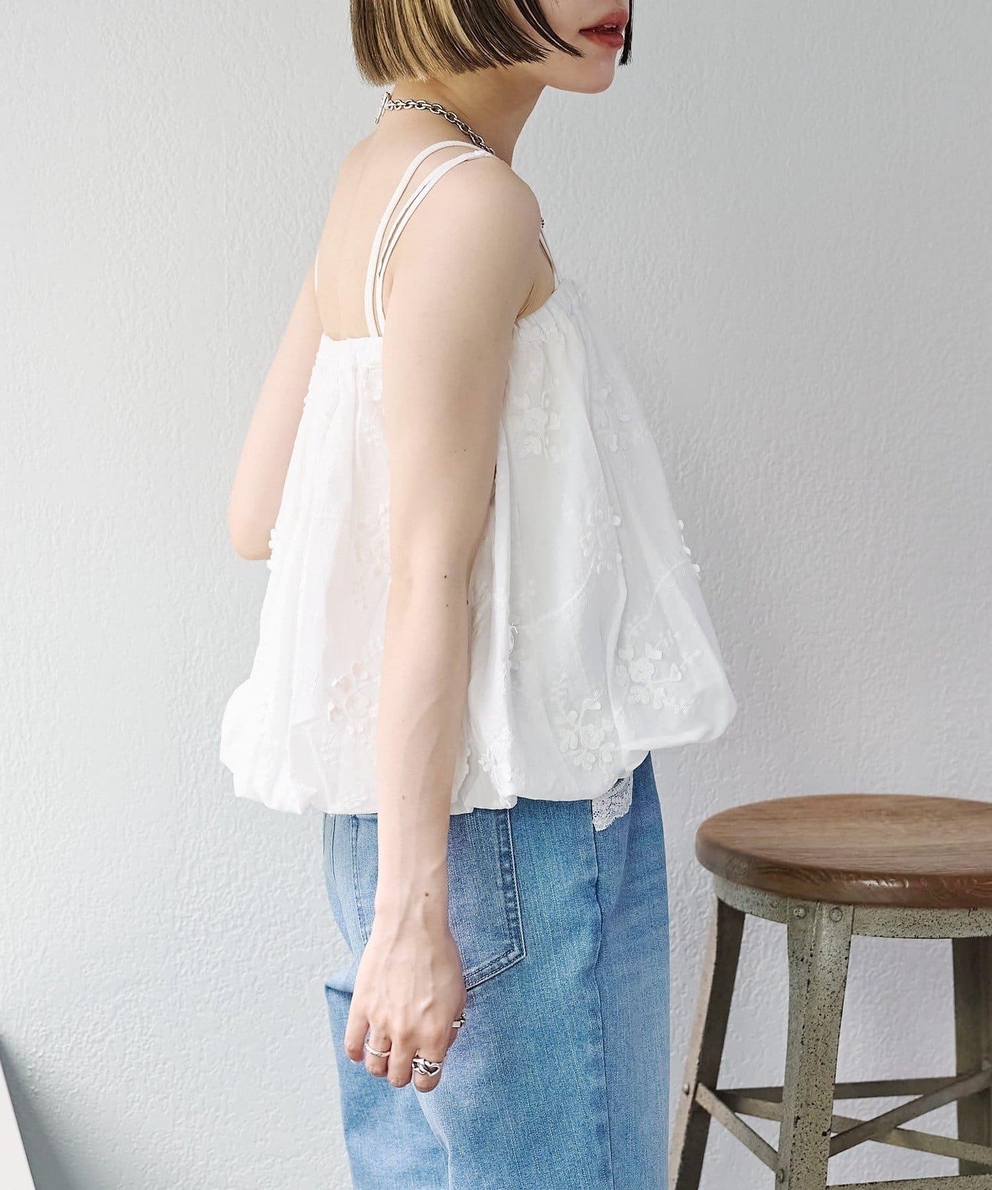 2WAY 氣球廓形 蕾絲 吊帶背心