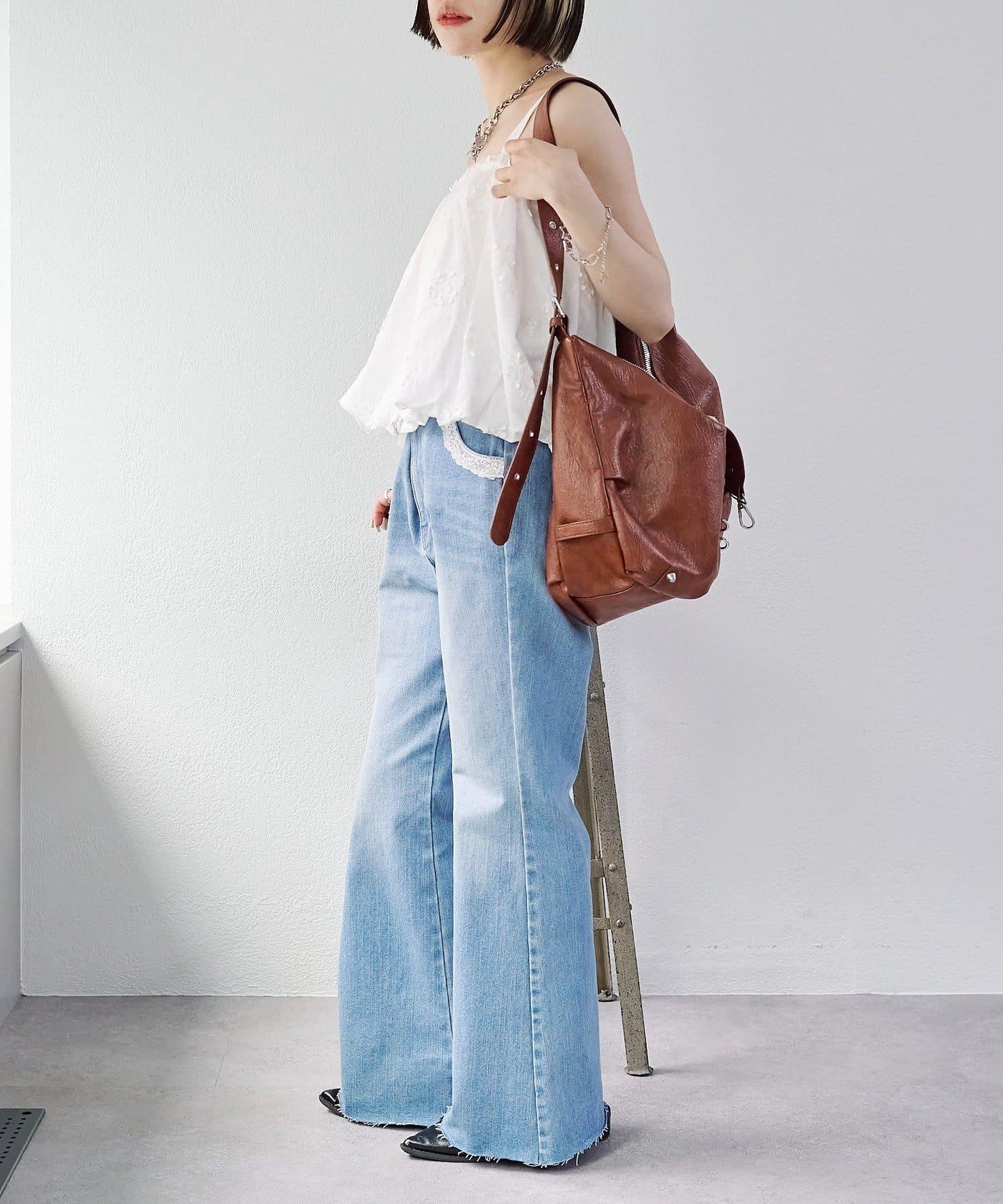 2WAY 氣球廓形 蕾絲 吊帶背心