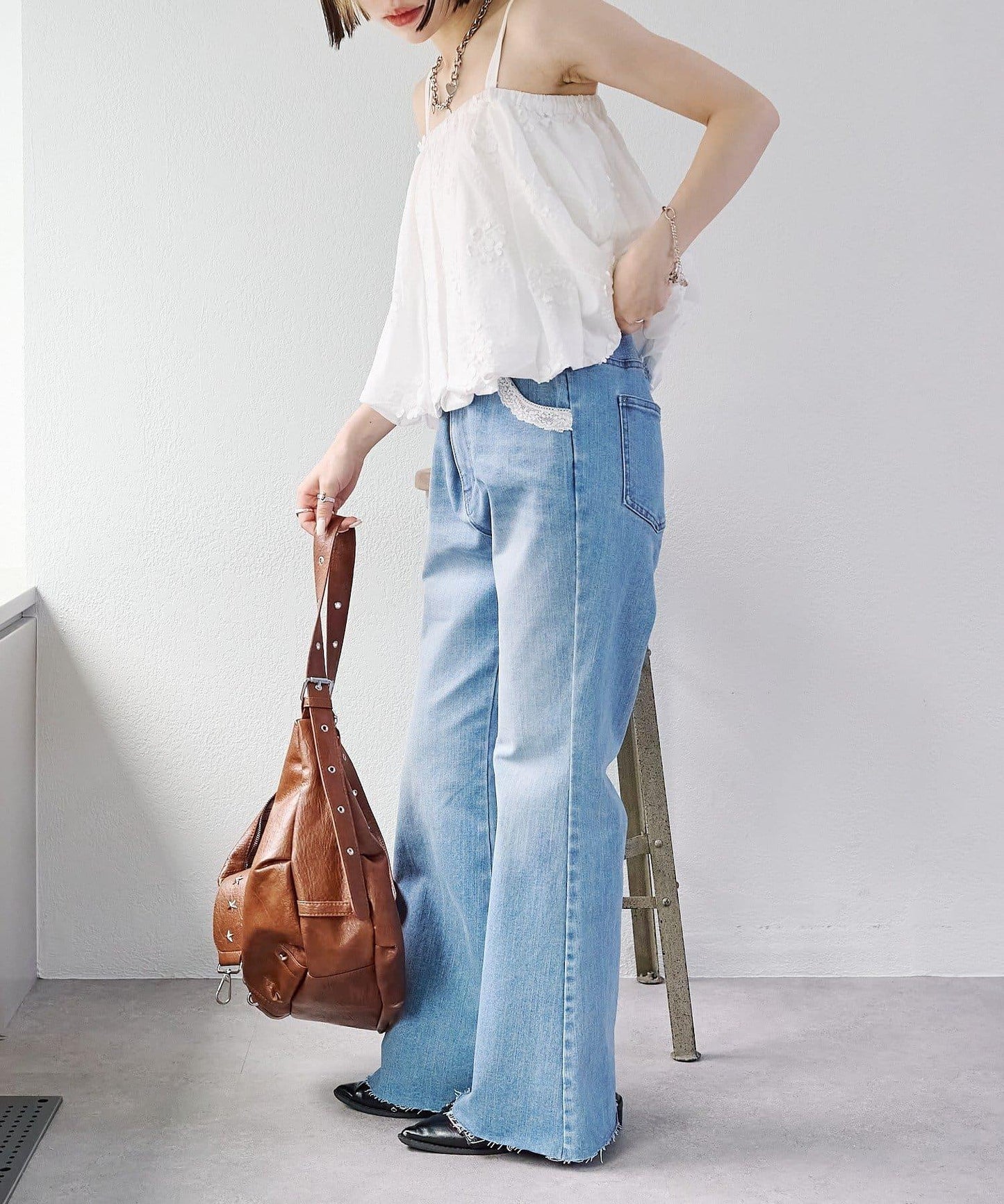 2WAY 氣球廓形 蕾絲 吊帶背心