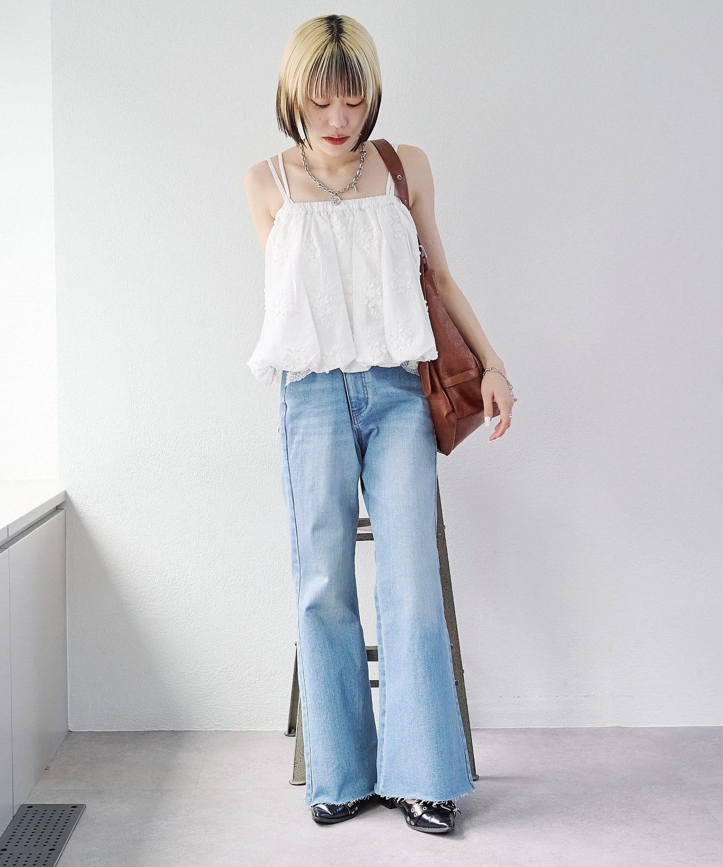 2WAY 氣球廓形 蕾絲 吊帶背心