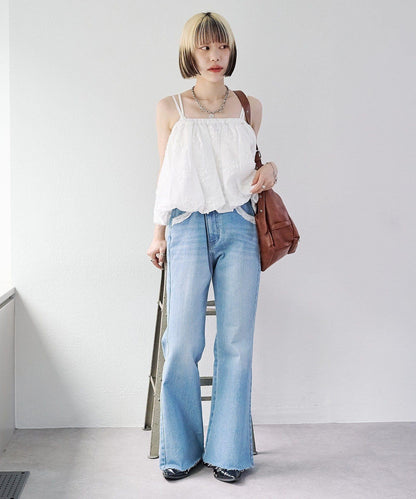 2WAY 氣球廓形 蕾絲 吊帶背心