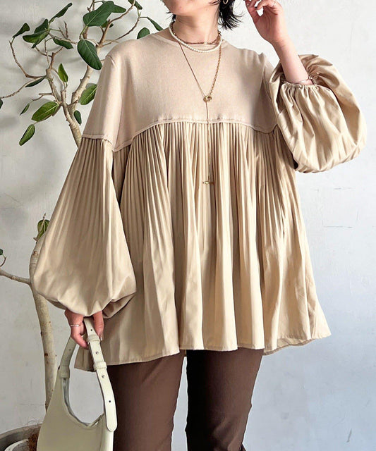 襯衫拼接針織套頭衫