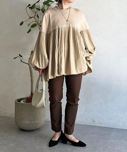 襯衫拼接針織套頭衫