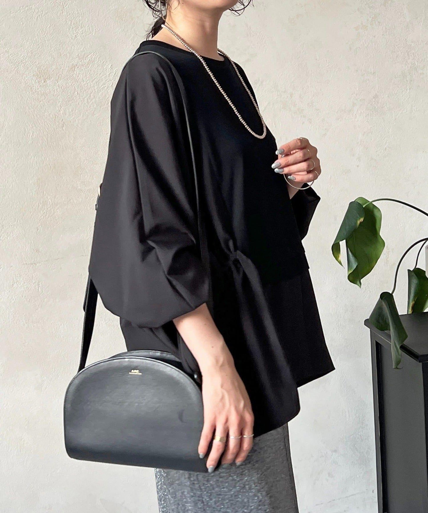 長袖拼接套頭衫