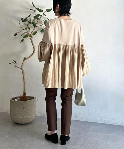 襯衫拼接針織套頭衫