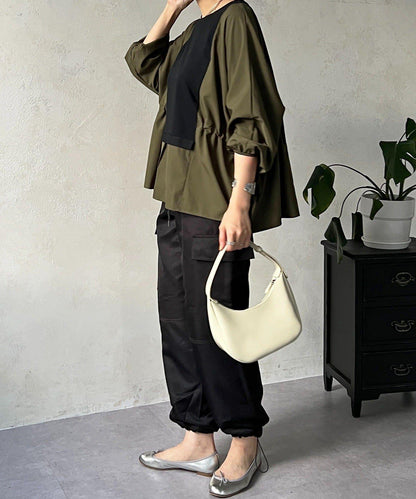 長袖拼接套頭衫