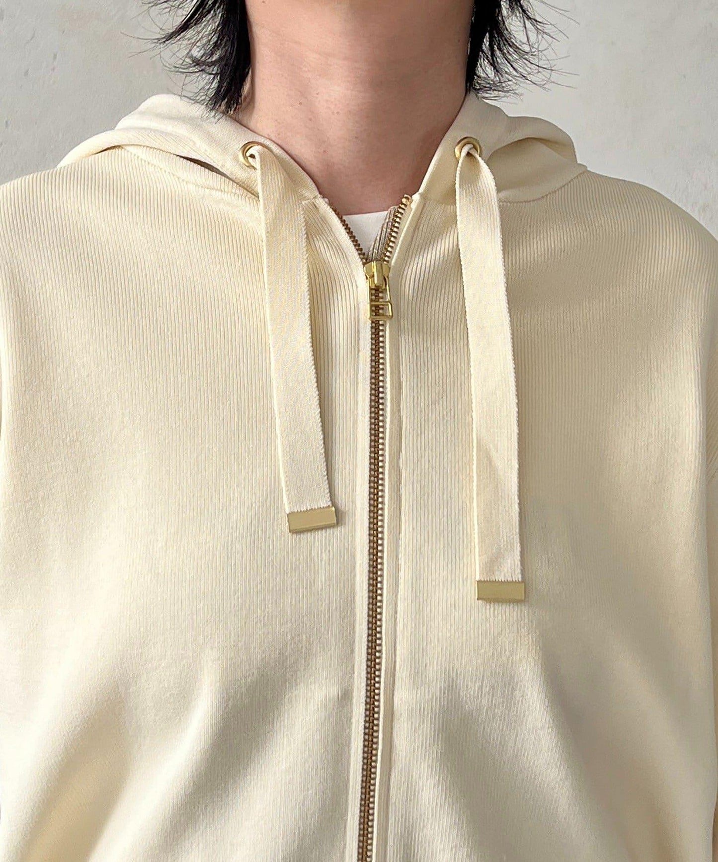 輕量配色亮片線條連帽衫