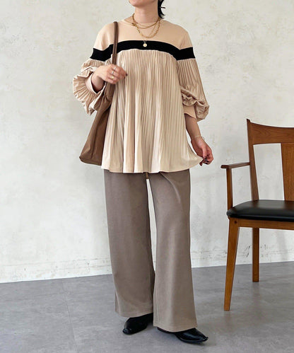 剪裁褶皺套頭衫