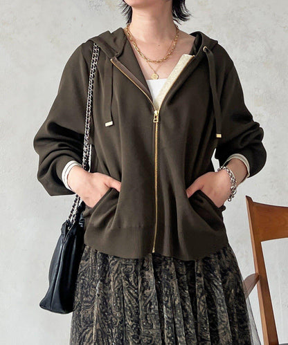 輕量配色亮片線條連帽衫