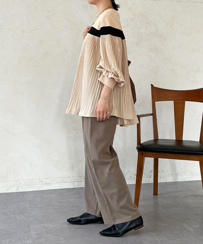 剪裁褶皺套頭衫