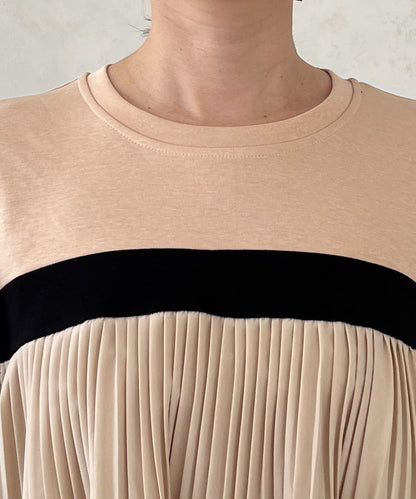 剪裁褶皺套頭衫