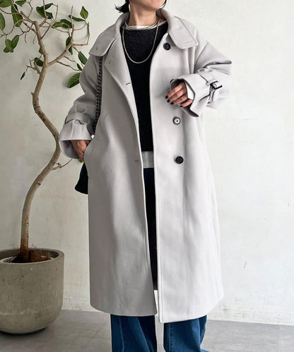 立領長款大衣