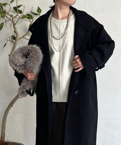 立領長款大衣