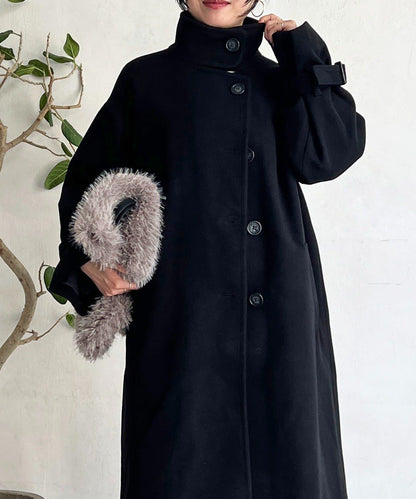 立領長款大衣