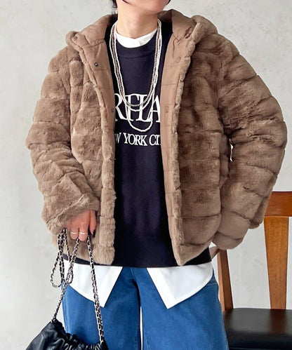 可雙面穿仿皮草夾克