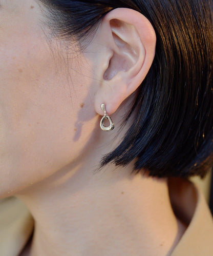 前置水滴環形耳環