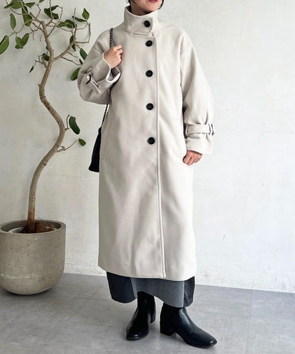 立領長款大衣