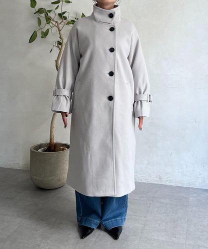 立領長款大衣