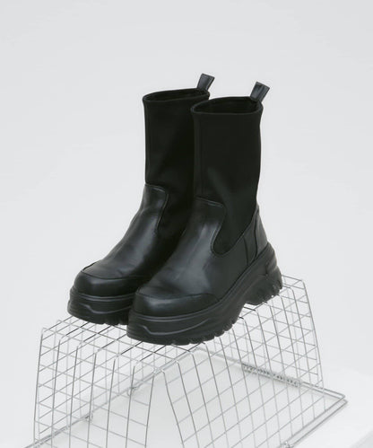 【yomo企畫】彈力厚底中筒靴