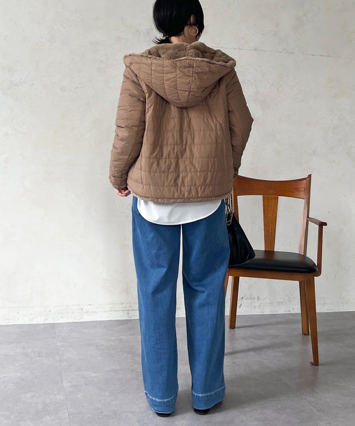 可雙面穿仿皮草夾克