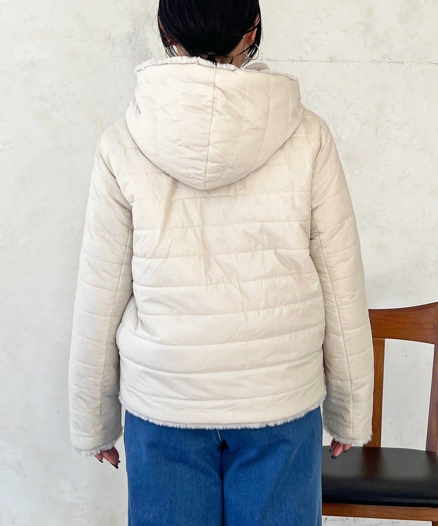 可雙面穿仿皮草夾克