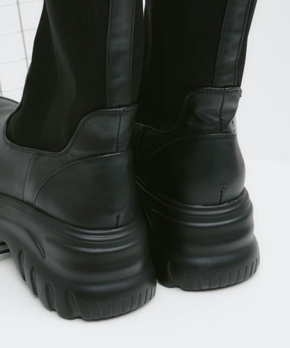 【yomo企畫】彈力厚底中筒靴