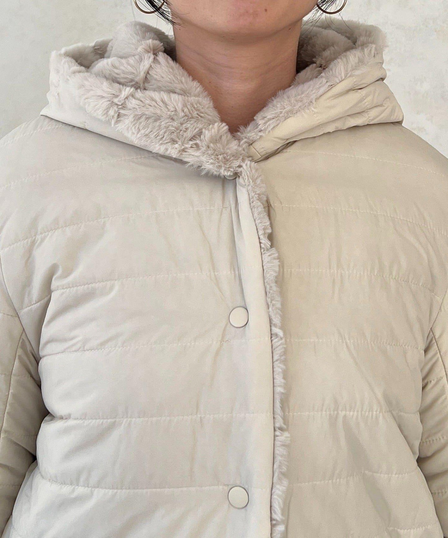 可雙面穿仿皮草夾克