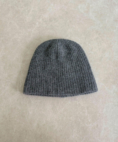 安哥拉羊毛混紡羅紋針織帽