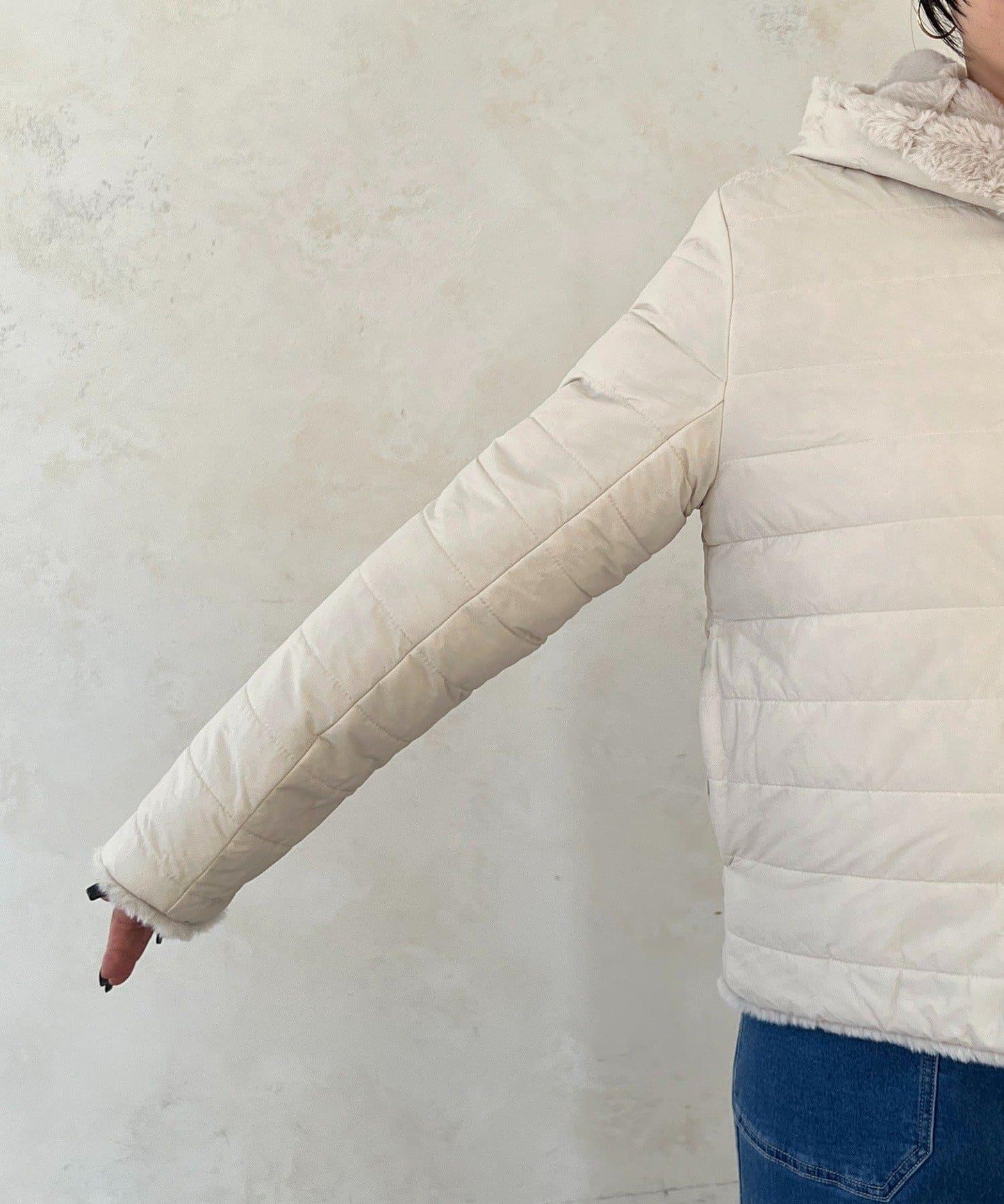 可雙面穿仿皮草夾克