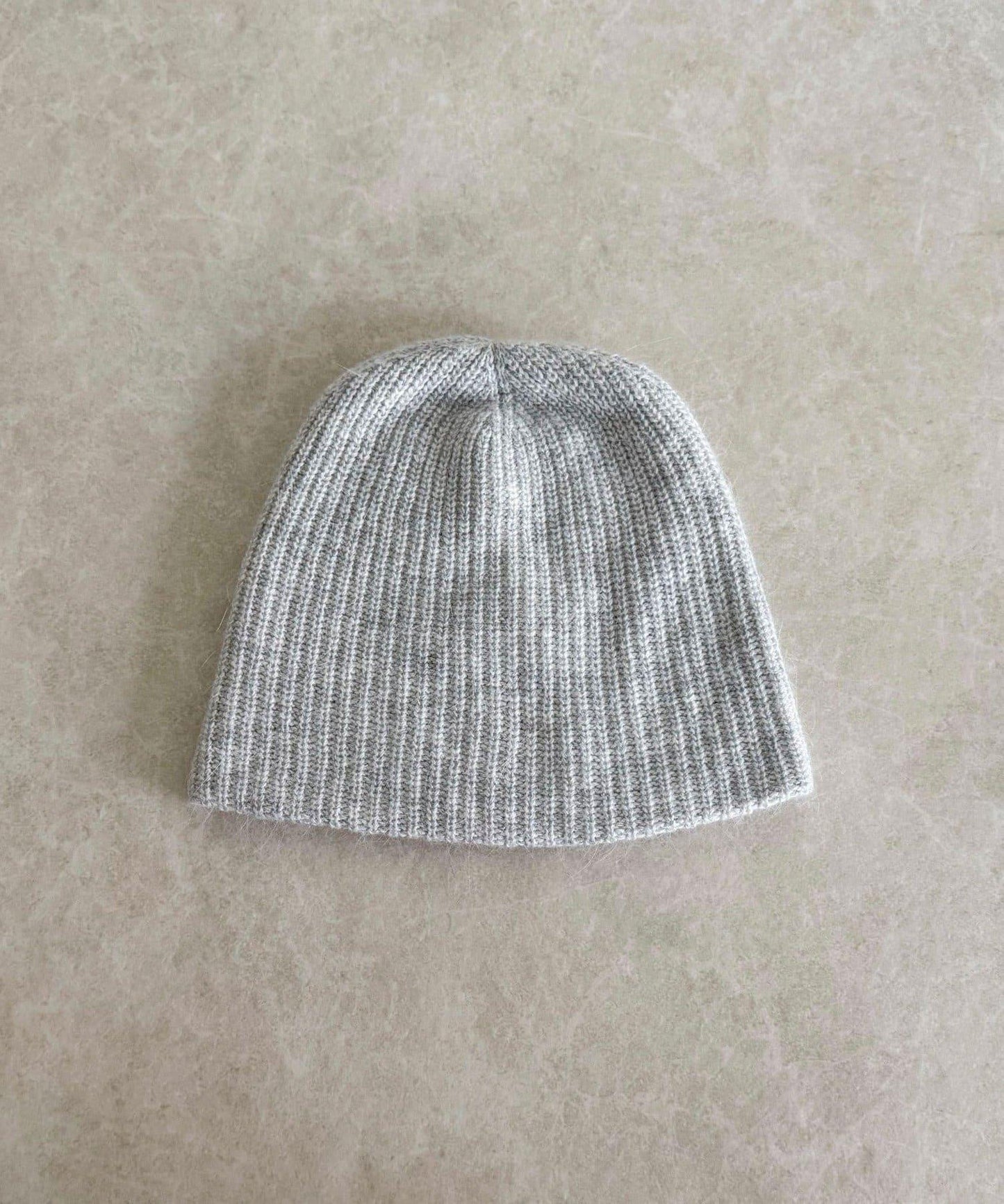 安哥拉羊毛混紡羅紋針織帽