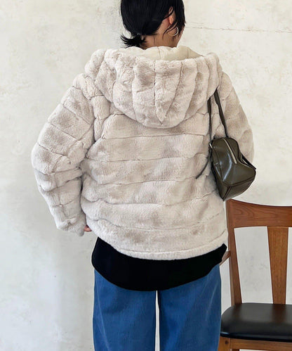 可雙面穿仿皮草夾克