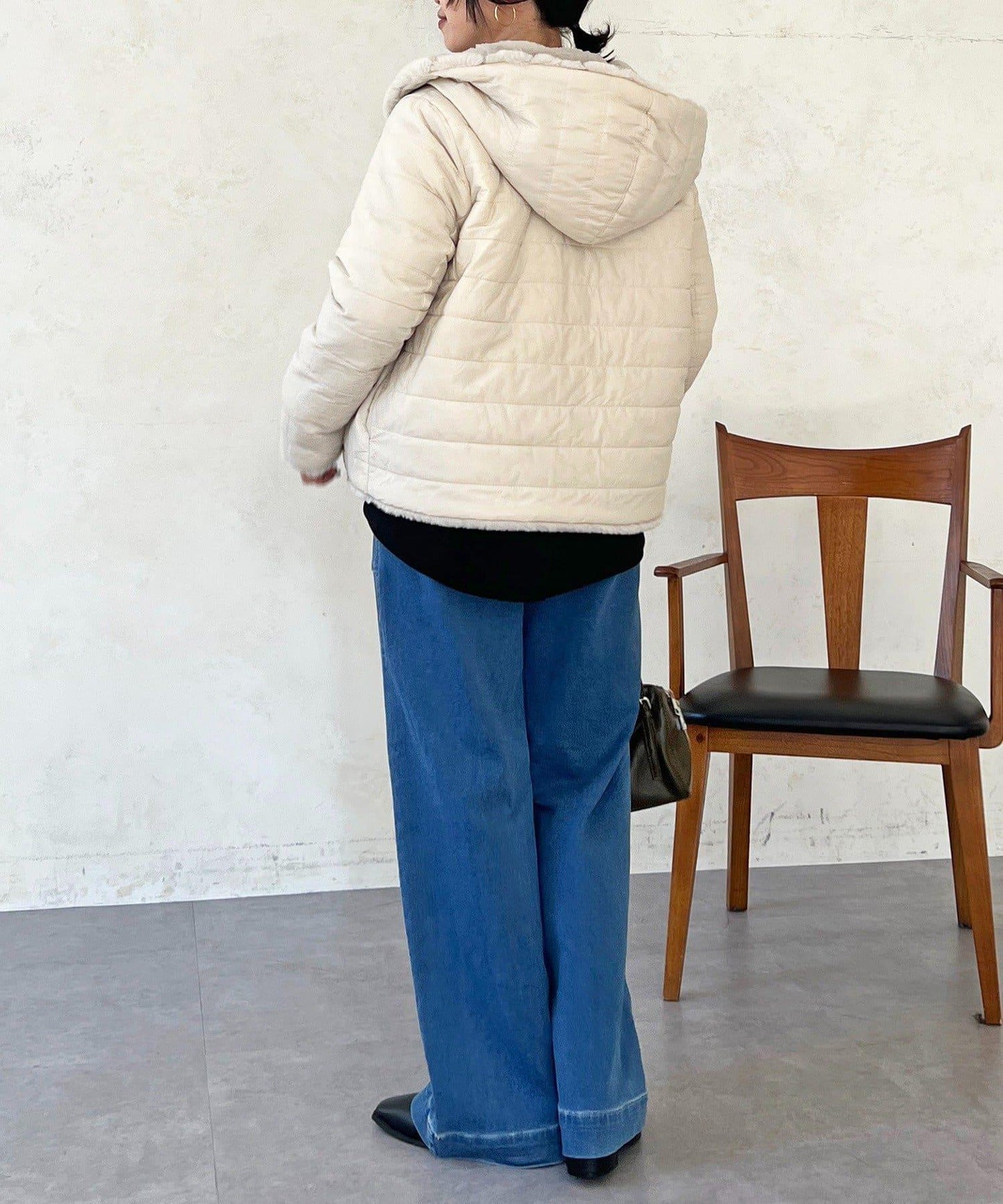 可雙面穿仿皮草夾克